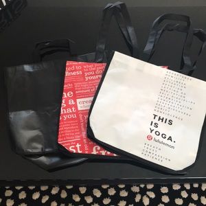 3 large Lululemon reusable bags totes